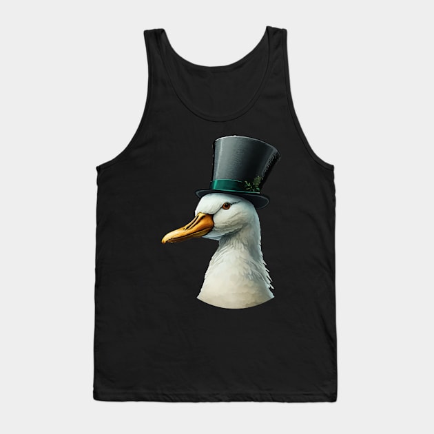 Duck Top Hat Tank Top by K3rst